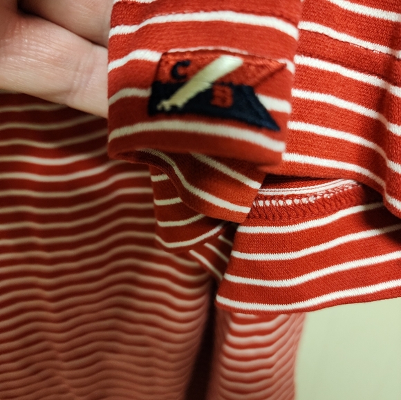 Cutter And Buck Cotton Red And White Large Striped Polo. Old Course St. Andrews. - Picture 7 of 9